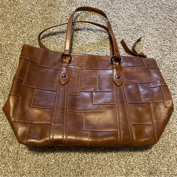 Frye Handbags - Frye Melissa Patchwork leather tote brown